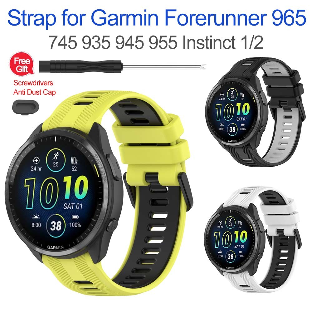 Para Garmin Forerunner 955 965 945 935 Cinta De Substituição Pulseira De Silicone Macio (Alta Qualidade)