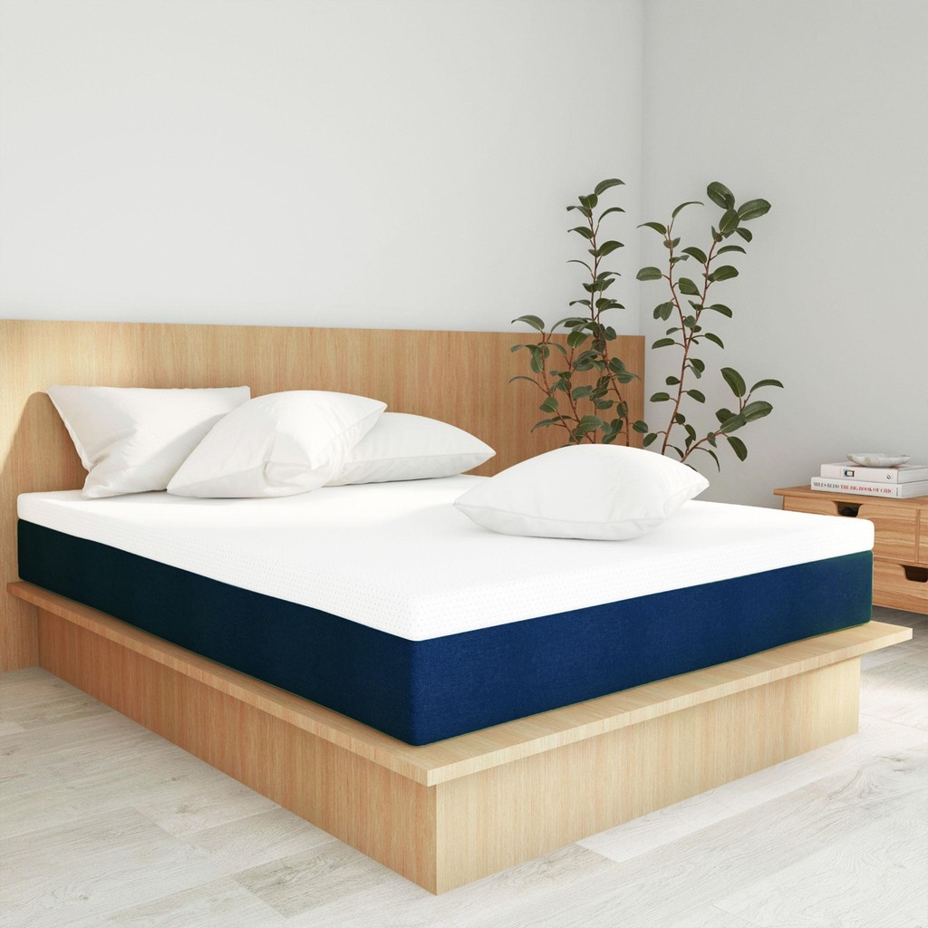 Colchão Queen Mola Ensacada Guldi Firme (25x158x198) Azul e Branco - Home & Living