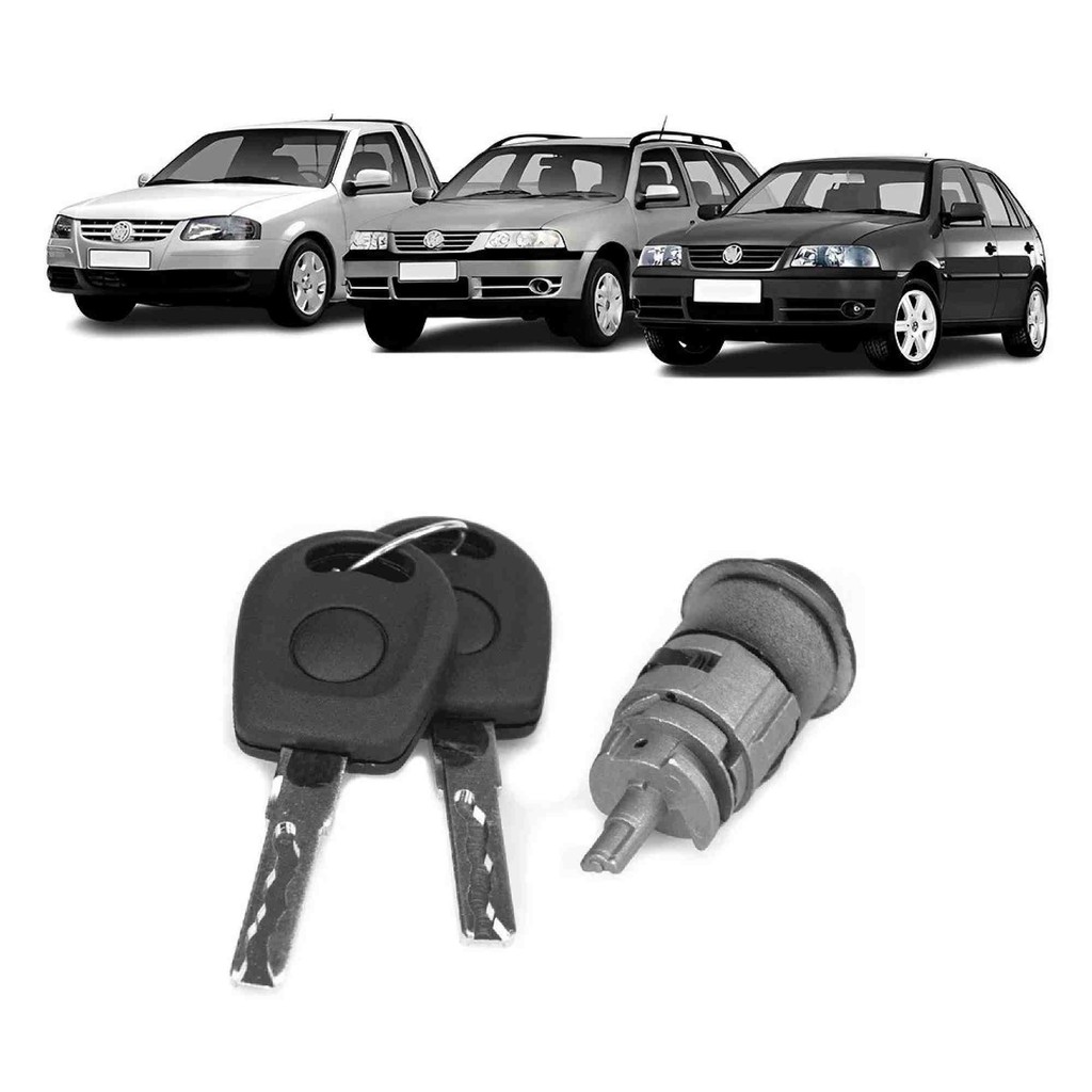 Cilindro Coluna da Direcao Gol Parati Saveiro G3 G4 Com Chaves 3 Guias