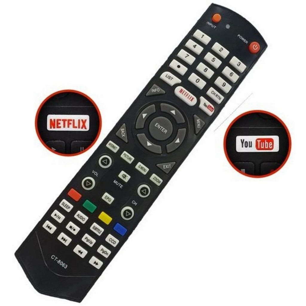 Controle Remoto para TV lcd LED sti semp Toshiba CT-8063
