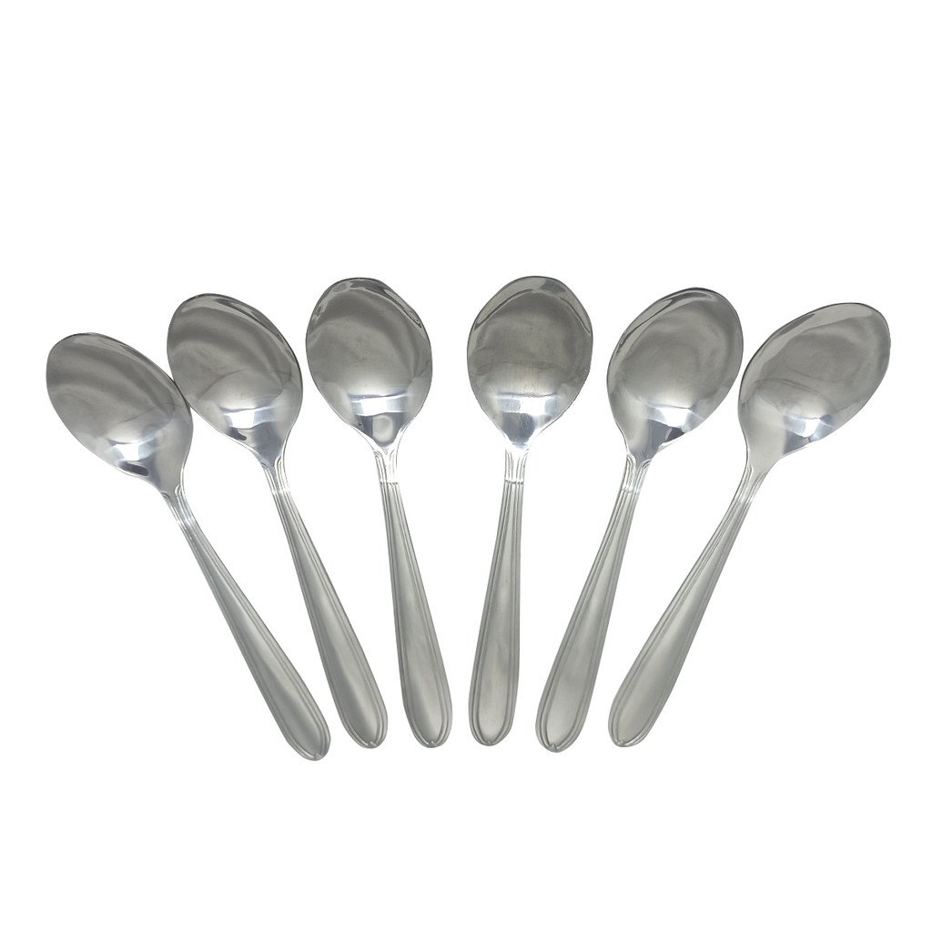 Colher De Mesa Aço Inox Alta Casa Restaurante Qualidade Pacote Com 6 Unidades