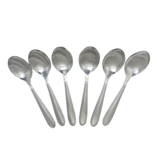 Colher De Mesa Aço Inox Alta Casa Restaurante Qualidade Pacote Com 6 Unidades