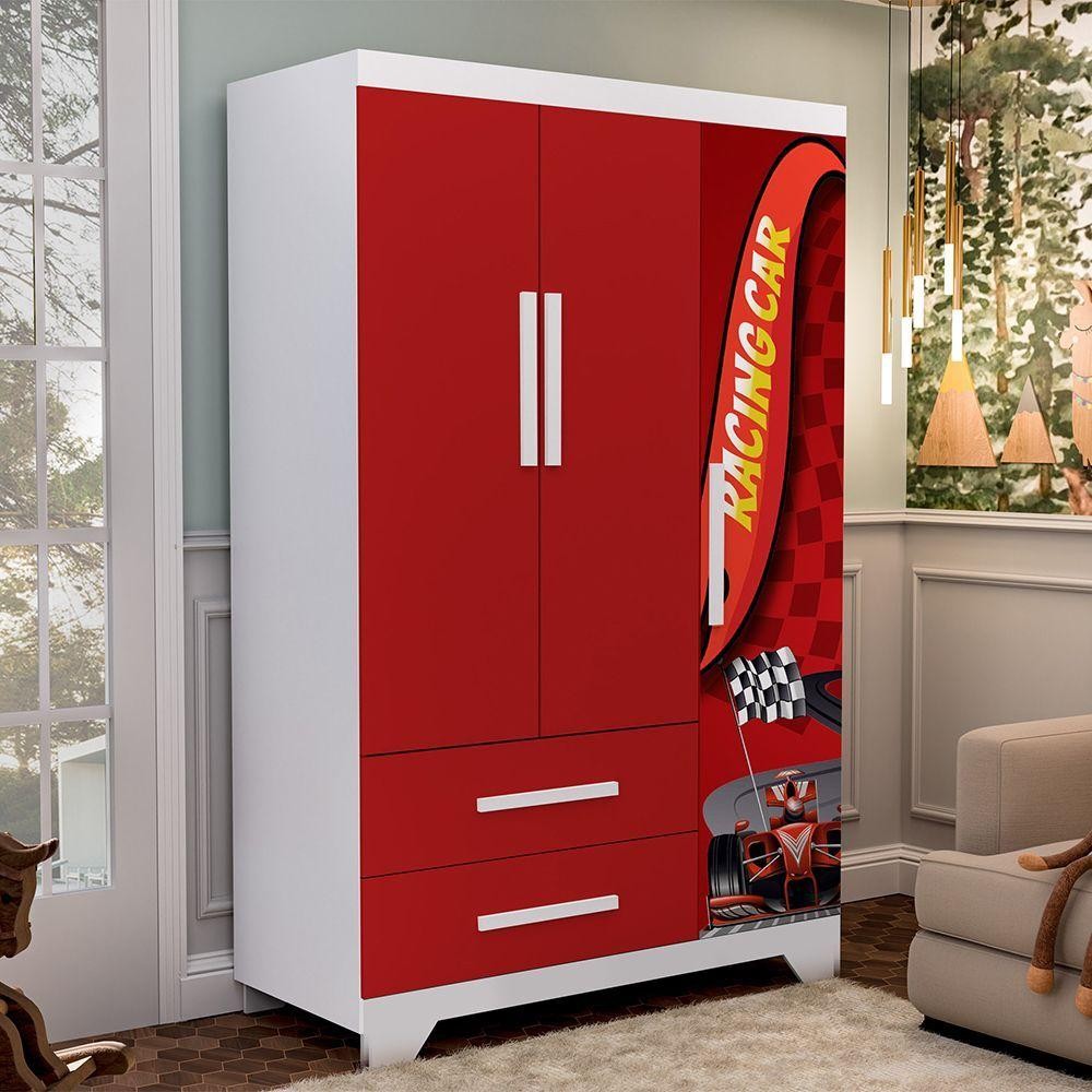 Guarda Roupa Organizador Infantil Personagem Vermelho em Oferta na Shopee