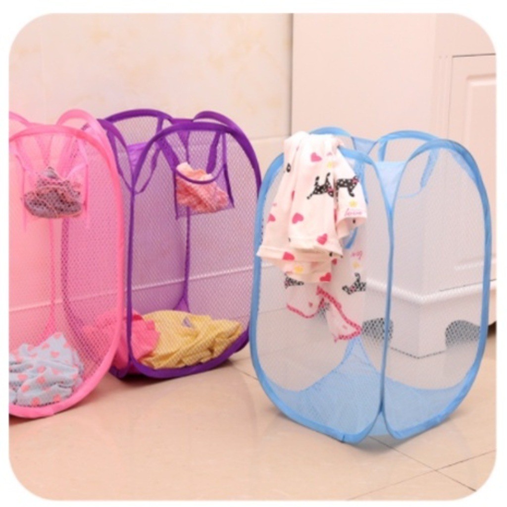 Cesto De Roupa Suja Nylon Organizado 36x36x58/40X40X70cm — imagem 2 de 2