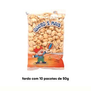 Pipoca Salgada 10 pacotes de 50g - Quero Mais em Oferta na Shopee