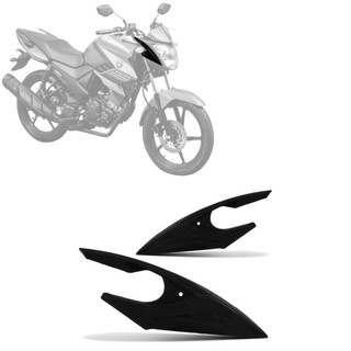 Carenagem Lateral do Farol Bananinha compatível com Moto Yamaha Fazer 150 Preto 2014 á 2022