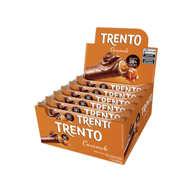 Chocolate Trento Caramelo Com 16 Unidades De 29g - Food & Beverages
