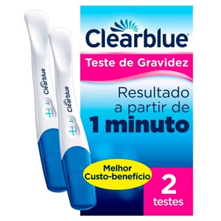 Teste de Gravidez Clearblue Detecção Rápida 2 Unidades em Oferta na Shopee