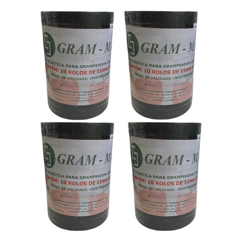 Fita Para Alceador Plástico Preta 40 Rolos 11mmx30mt