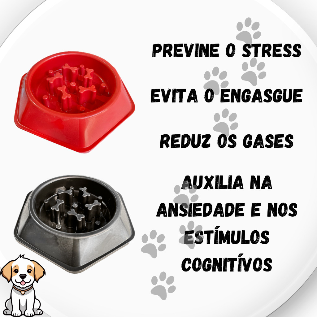 Detalhes do Comedouro Educativo Lento Pote de Ração Interativo Labirinto Cachorro Cães