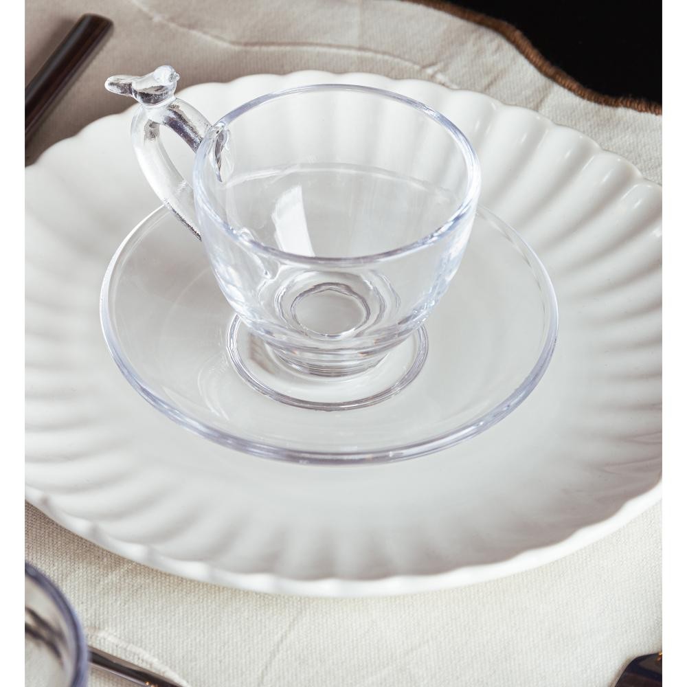 4 Xícaras de Café Wolff Bird de Cristal com Pires 80ml em Oferta na Shopee