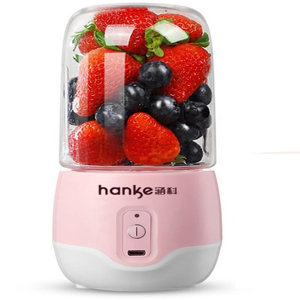 Mini Liquidificador Portatil Recarregavel Via USB sem Fio Rosa Ideal para Sucos Vitaminas Smoothies e Uso Fitness Diario