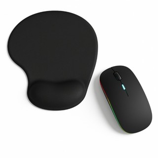 Kit Mouse Sem Fio Recaregavel + MousePad Ergonomico Com Apoio De Pulso em Oferta na Shopee