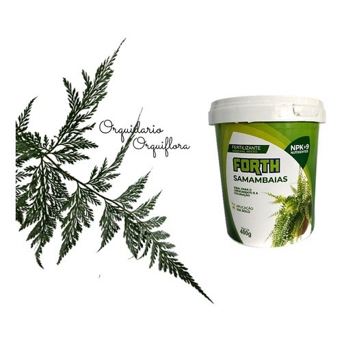 Fertilizante Adubo Plantas Flores Samambaias Mineral Misto Forth 400g Npk+9 Nutrição Vegetal Crescimento Floração