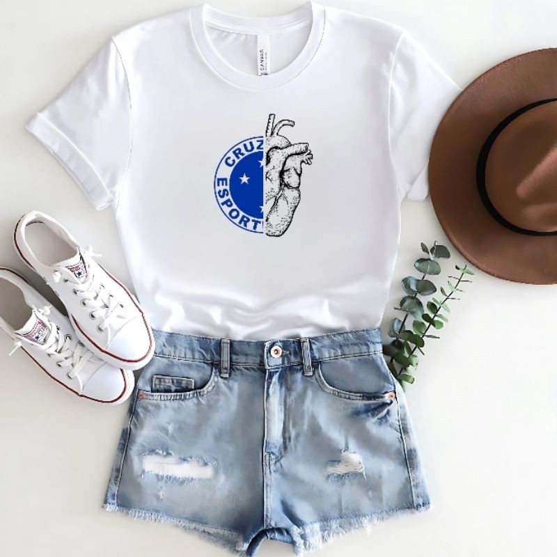 Camisa T Shirt Do Cruzeiro Blusa Branca Cabuloso