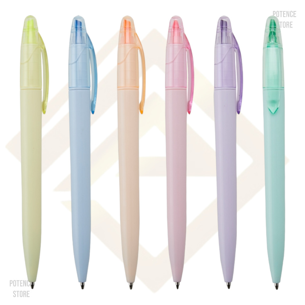 Caneta Marca Texto Esferográfica Colorida Cor Pastel Volta às Aulas em Oferta na Shopee