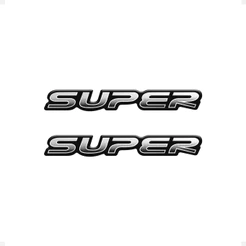 Adesivos Super P/ Celta Emblema Lateral Resinado - Generico