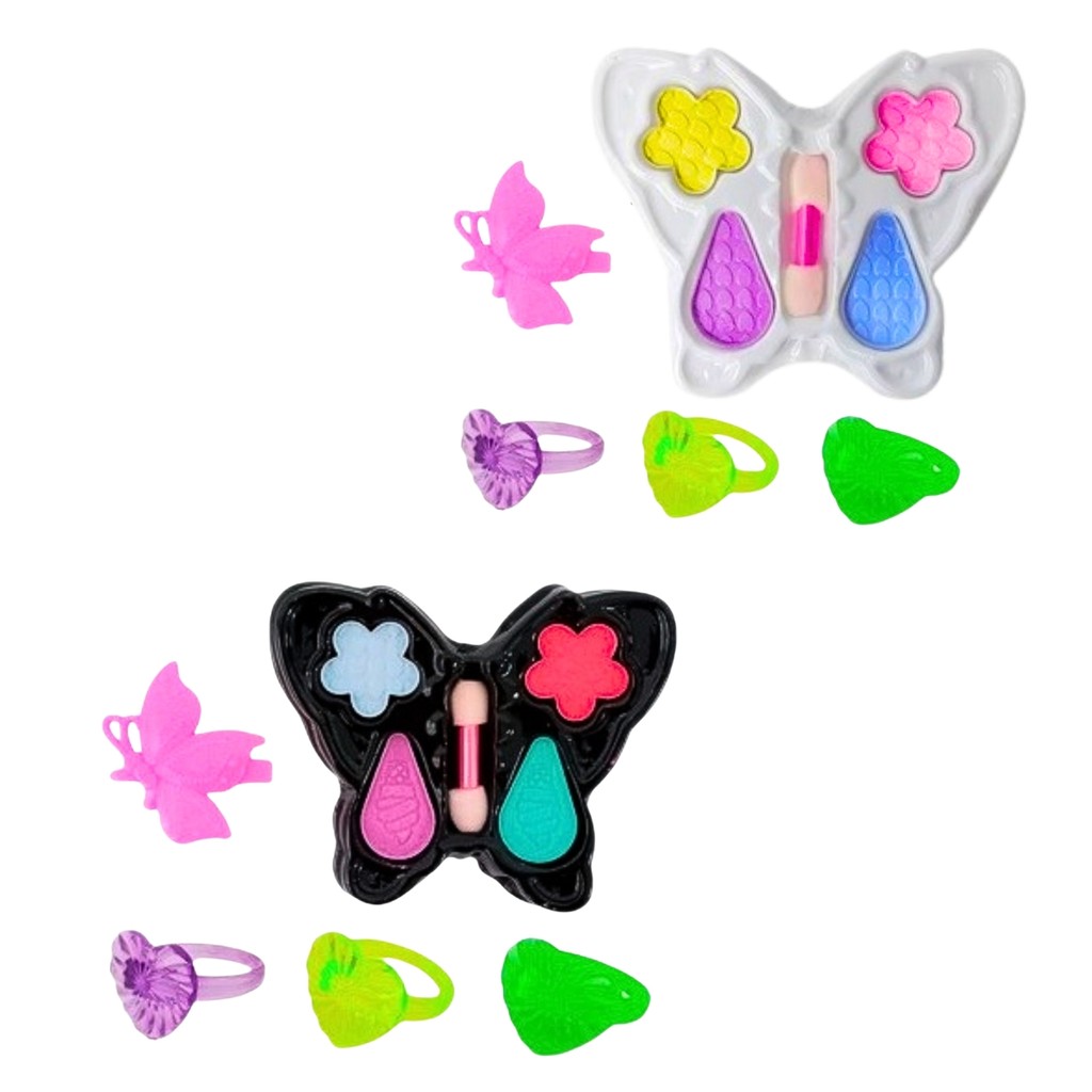 2 kit maquiagem infantil mini com sombras colorido brinquedo infantil lembrancinha de festa presente
