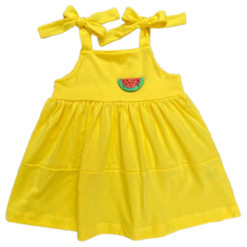 Vestidinho de alcinha Magali 
 melancia infantil bebê menina Lançamento