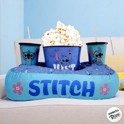 Kit Almofada Pipoca Stitch Just Chill - 1 unidade - Disney Original - Rizzo