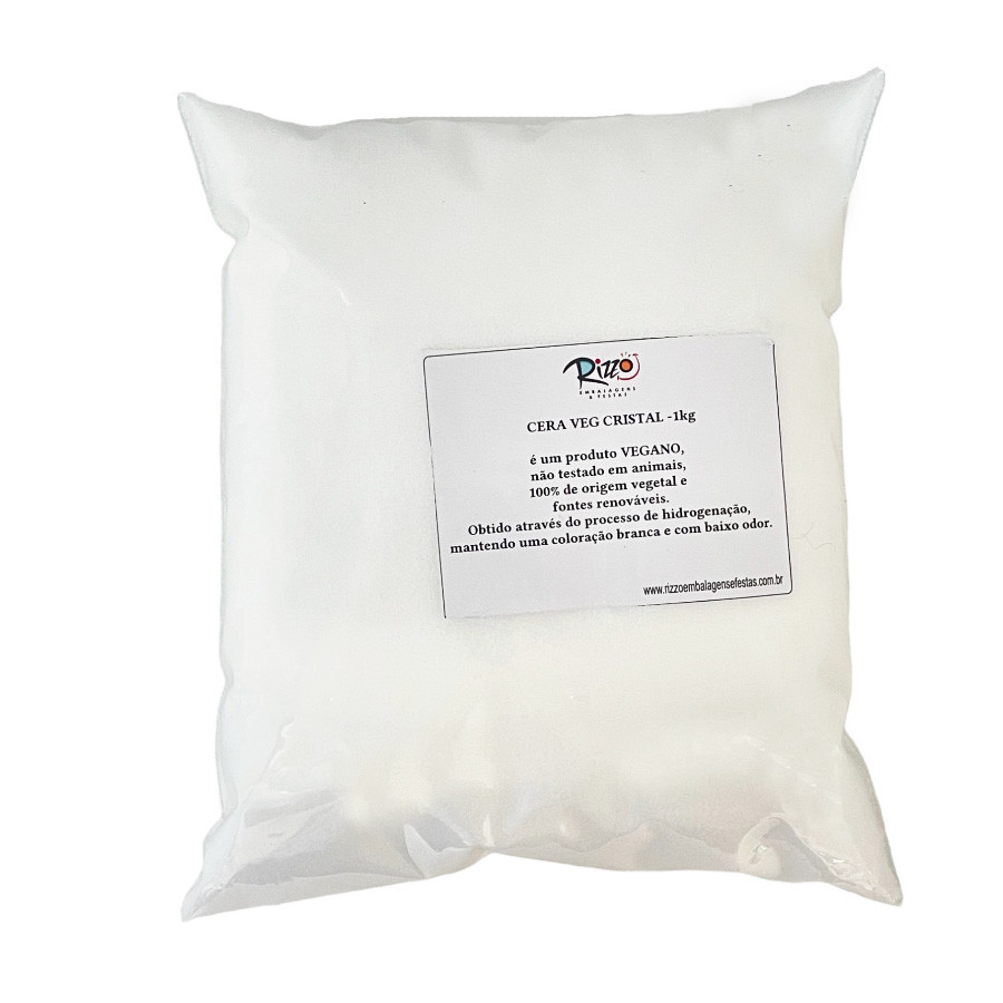 Cera Vegetal Cristal Pronta para Vela - 1 Quilo - Rizzo em Oferta na Shopee