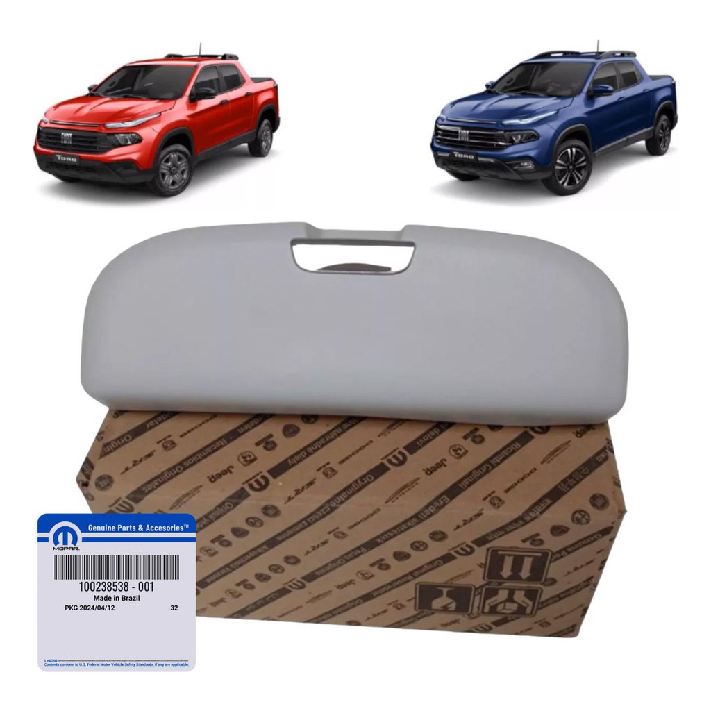 Porta Óculos Cinza Original Mopar Fiat Toro 2016 Em Diante