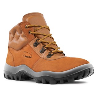 Botina Nobuck Caramelo Com Biqueira Plástica (4855GL/MR/NB) - Safetline em Oferta na Shopee
