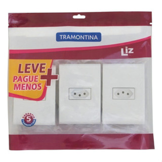 KIT 3 CJ 4X2 1 TOMADA 10A  TRAMONTINA LIZ em Oferta na Shopee