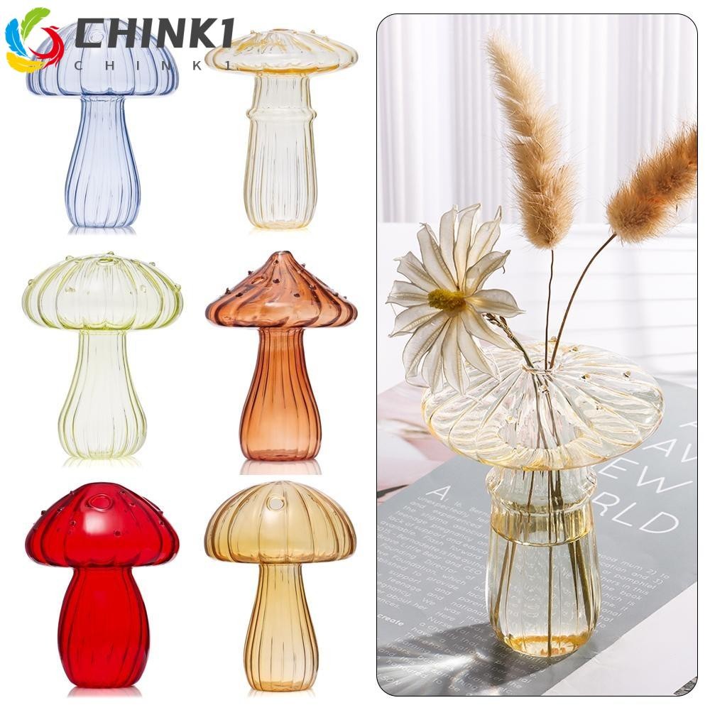 Garrafa De Flor CHINK , Vaso De Vidro Transparente , Hidropônica De Cogumelo Para Decoraçã...