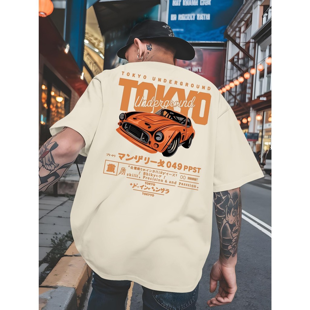 Verão carro cultura competição masculina impresso camiseta de manga curta moda topo primavera verão básico em torno do p