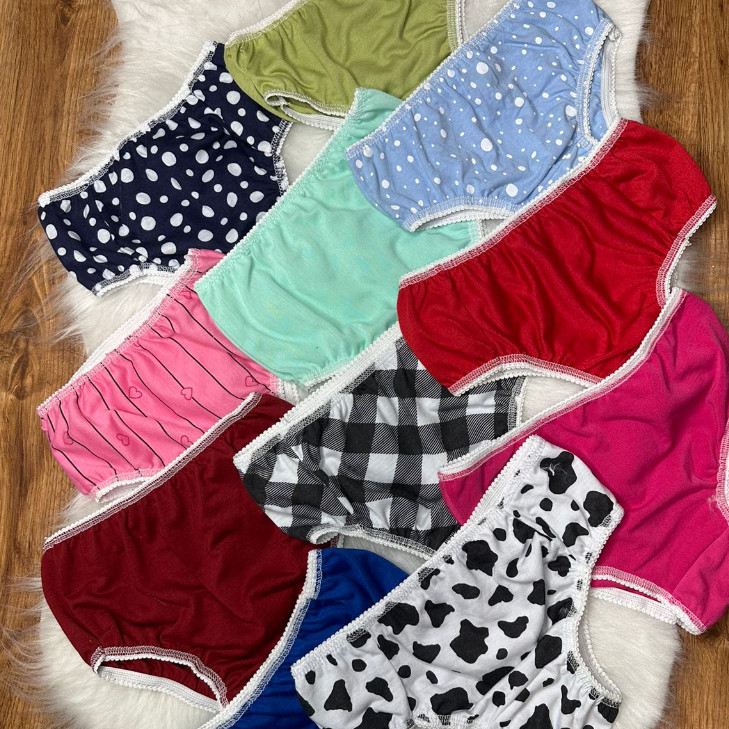 kit com 10 Calcinha infantil Kids em Oferta na Shopee