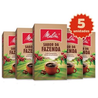 Kit Café Melitta Sabor da Fazenda - 5 Unidades 500g em Oferta na Shopee