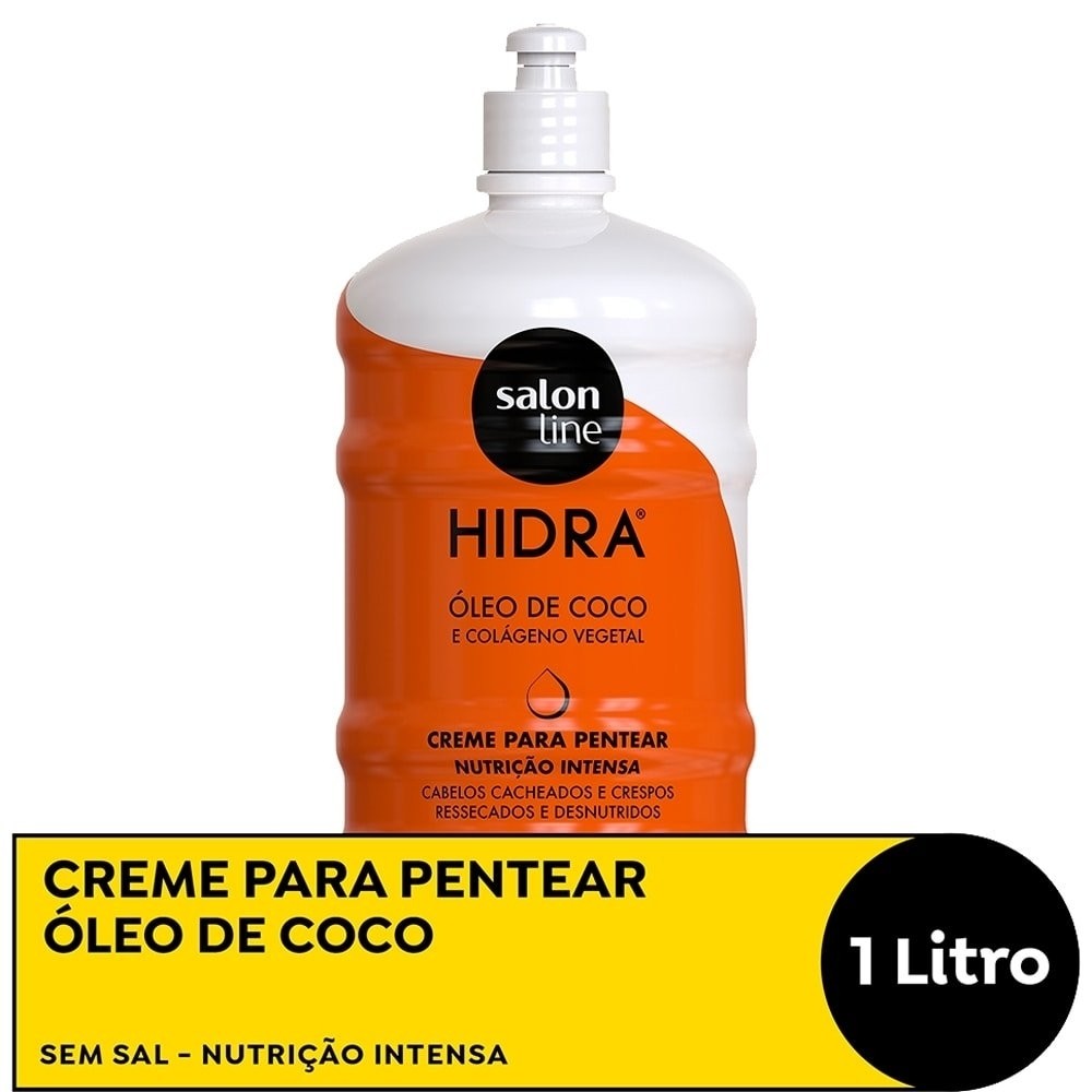 Creme para Pentear Salon Line Hidra Óleo de Coco 1 Litro