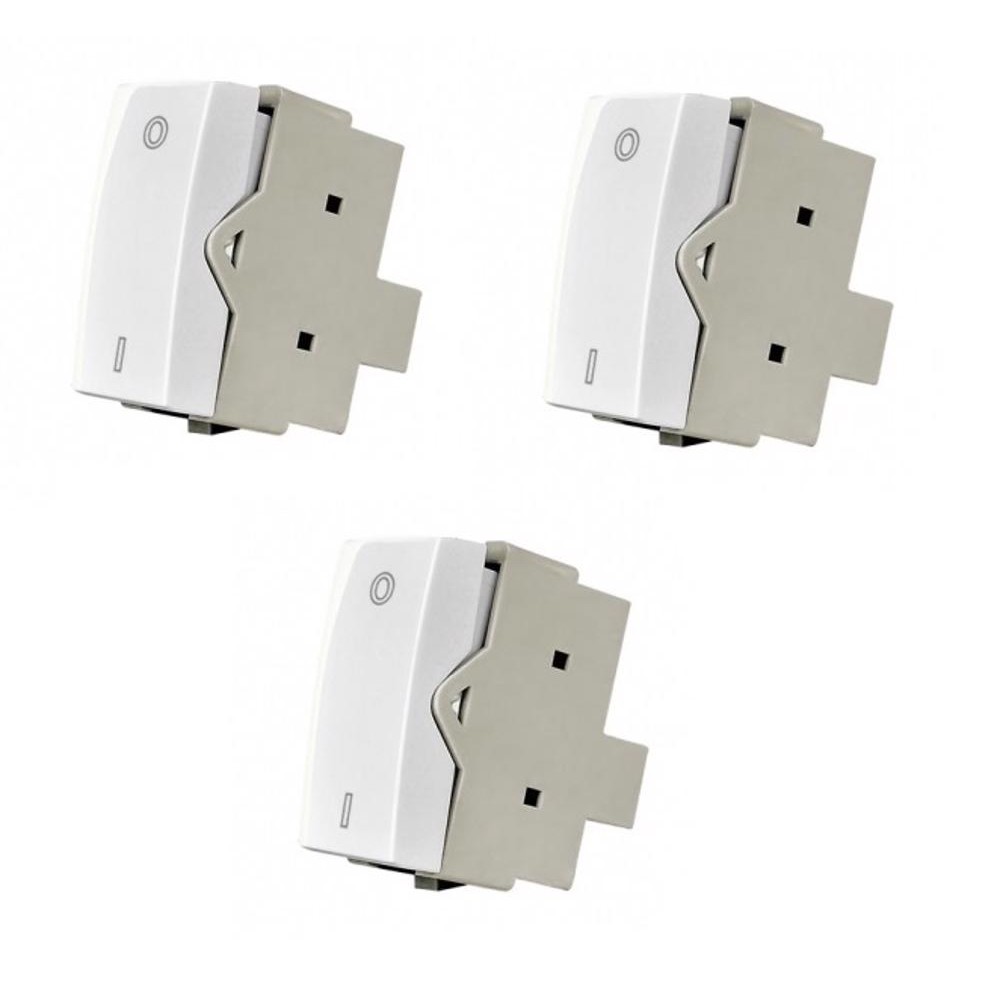 Módulo Interruptor Bipolar 25A Sleek Margirius Kit 3 Peças