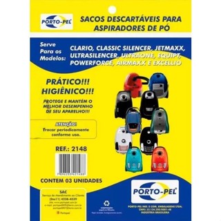 Kit 6 Sacos Aspirador de Pó Electrolux - Excellio (2148) em Oferta na Shopee
