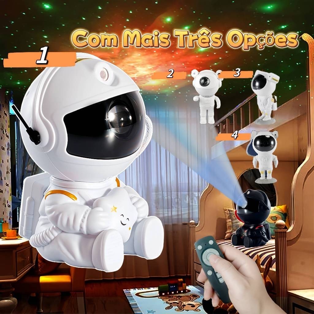 Luminaria Astronauta Projector Galáxia Crianças Luzes Noturnas, Galáxia Nebulosa Astronauta Estrela em Oferta na Shopee