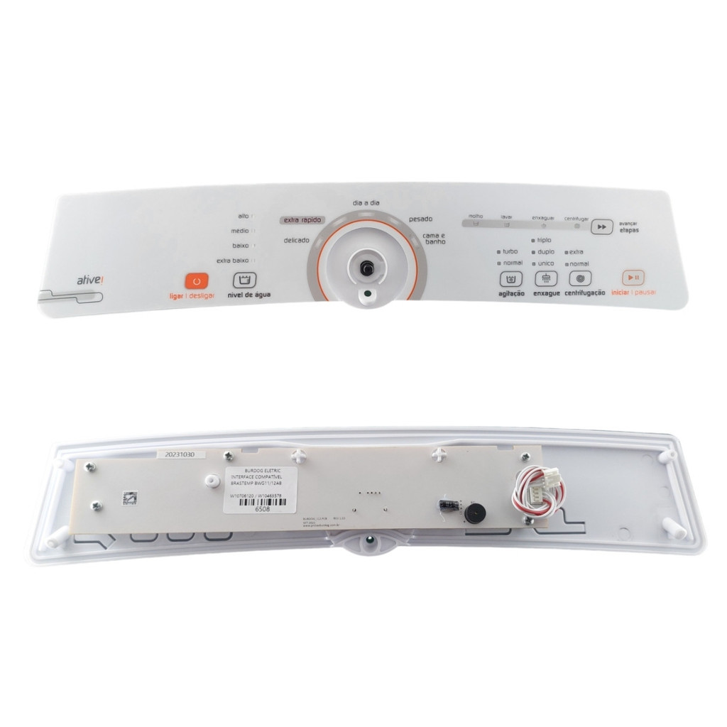 Placa Interface Compatível Brastemp Modelos BWG11AB BWG12AB W10463578 W10706120 Bivolt