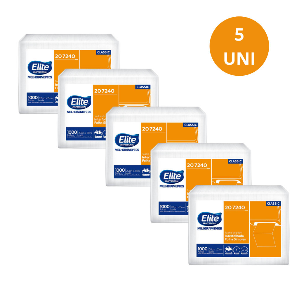 KIT Toalha De Papel Interfolhado Classic  1000 Folhas