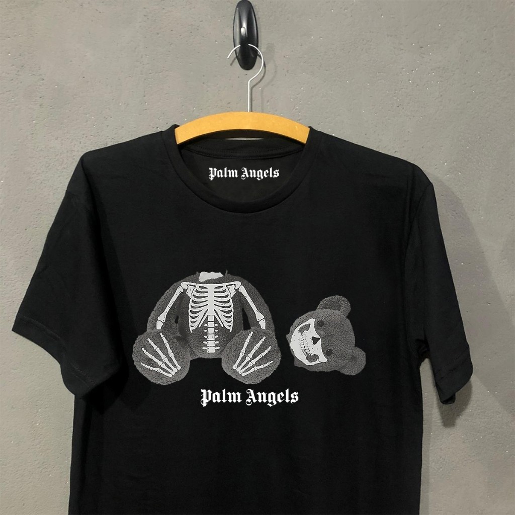 Camiseta Palm Angels Skeleton Bear oversized