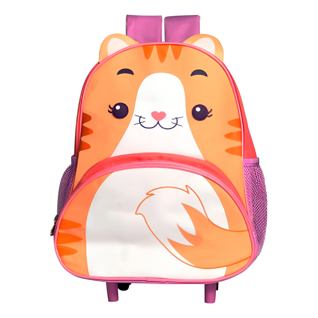 Mochila De Criança Escolar Infantil Animais Com Rodinhas