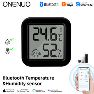 Onenuo Tuya Sensor de Temperatura Bluetooth Mini LCD com Termômetro e Higrômetro Controle ...