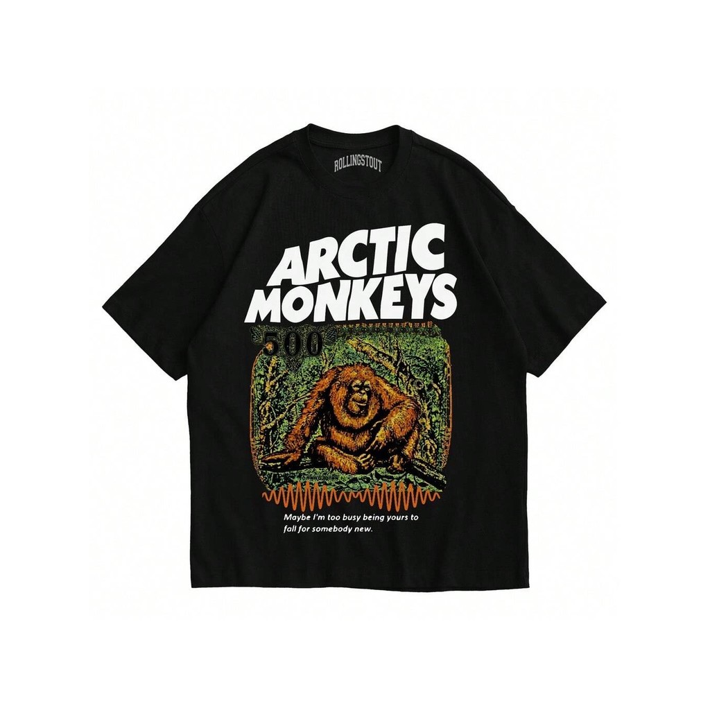 Camiseta Arctic Monkey 500 Monyet Banda Rock Camisa Blusa Unissex Masculino Feminino 100% Algodão Top Premium Streetwear