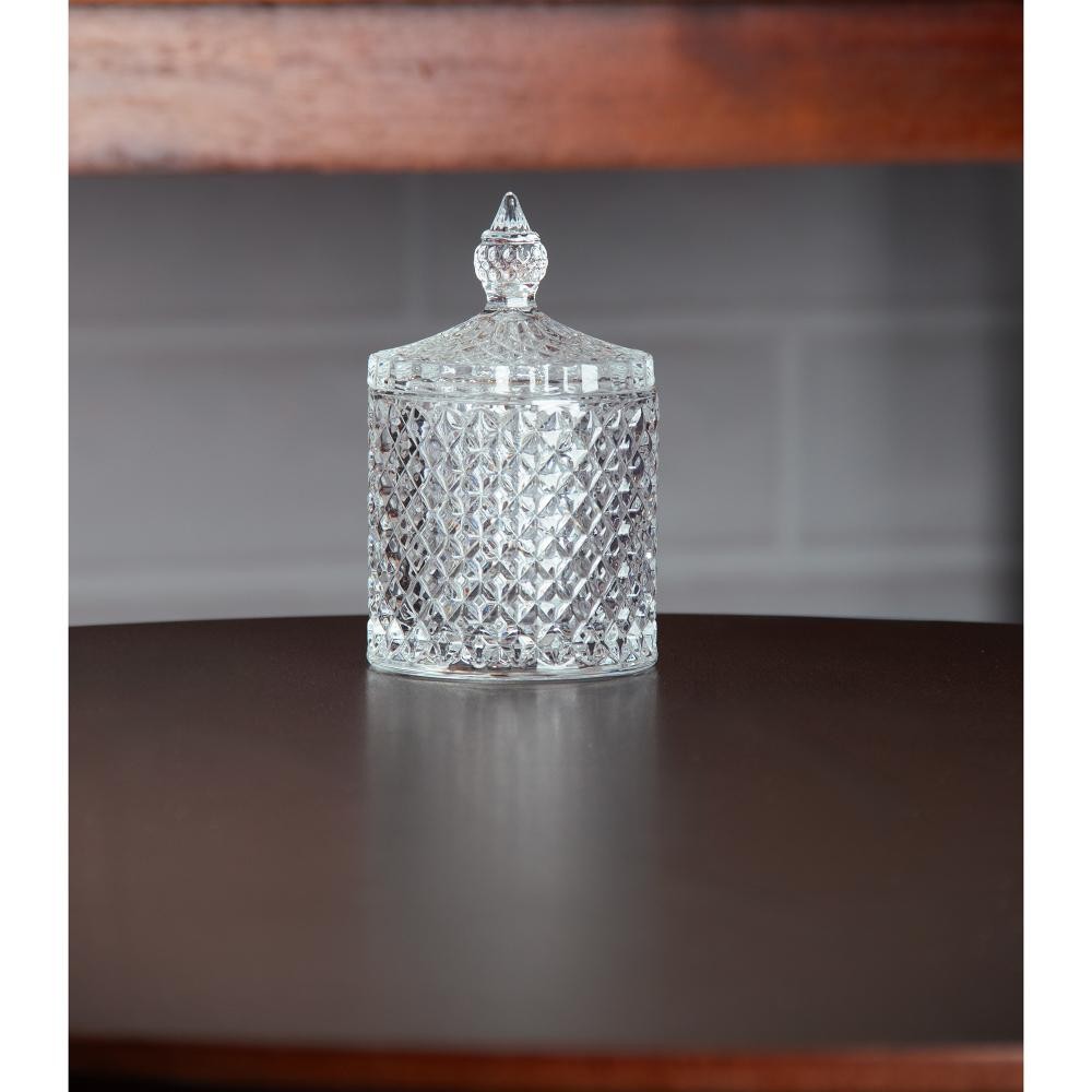 Potiche com Tampa Wolff Litt de Cristal 7cm x 7cm x 11cm em Oferta na Shopee