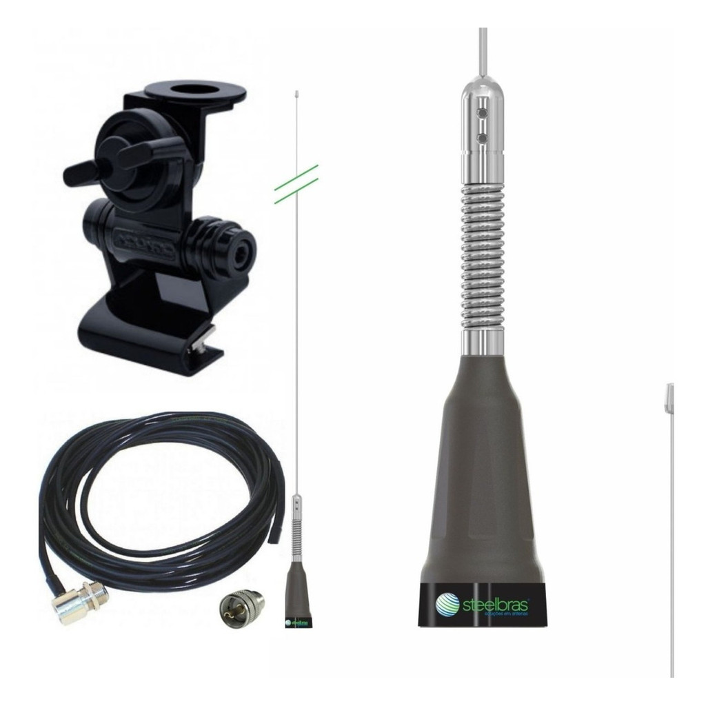 Antena Móvel Vhf 5/8 Evolution Base Uhf Cabo S Porta P20189