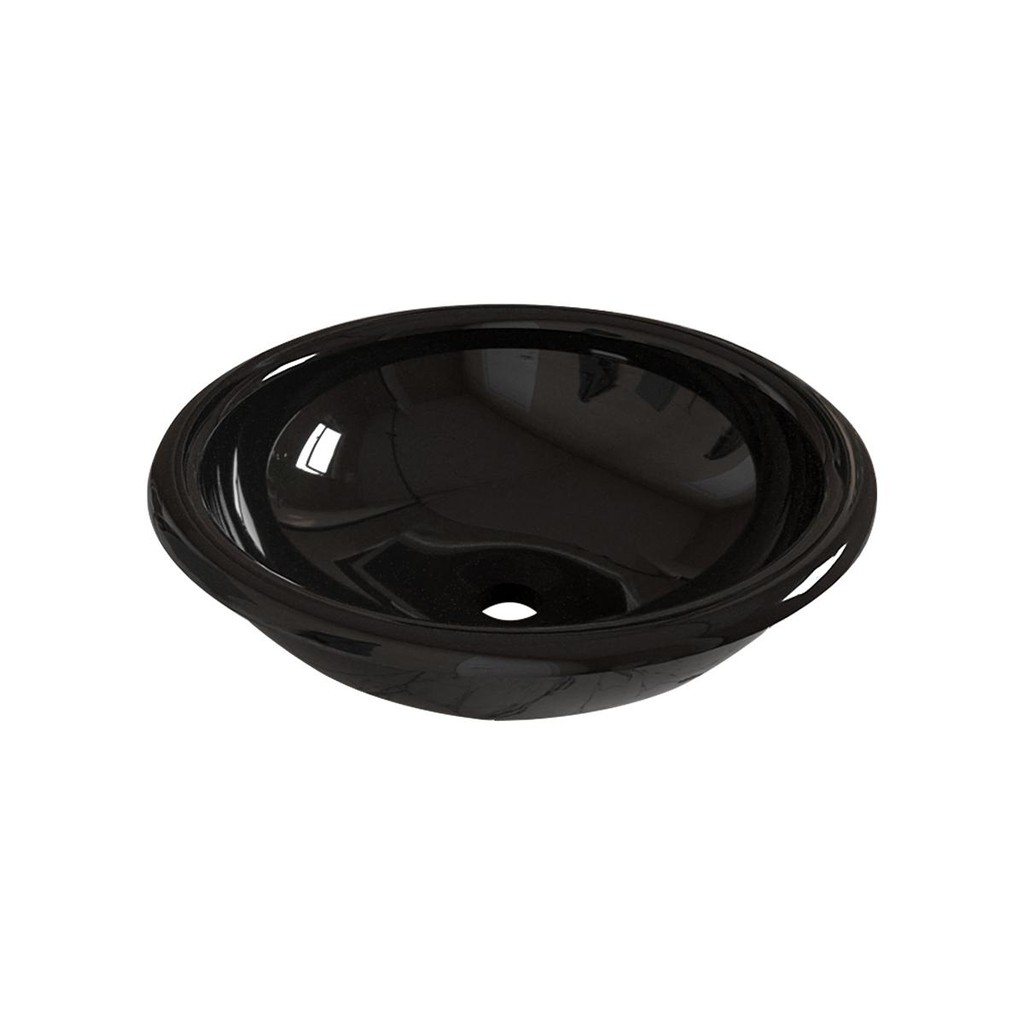 Cuba Pia Redonda de Apoio ou Sobrepor para Banheiro Lume Preto Brilho em Oferta na Shopee