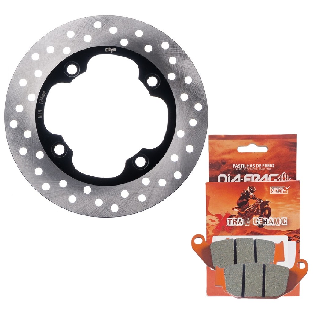 Disco de Freio Traseiro Xre 300 Abs 2019-2023 / Xre Sahara 300 2024-2026 + Pastilhas Cerâmica em Oferta na Shopee