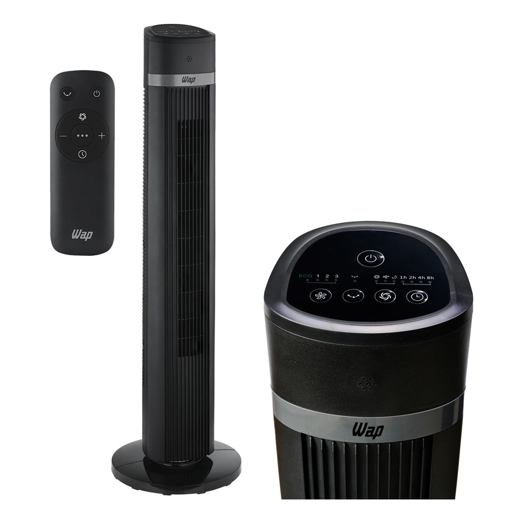 Ventilador de Torre Vertical Silencioso com Controle Remoto 4 Ajuste 70W Wap em Oferta na Shopee
