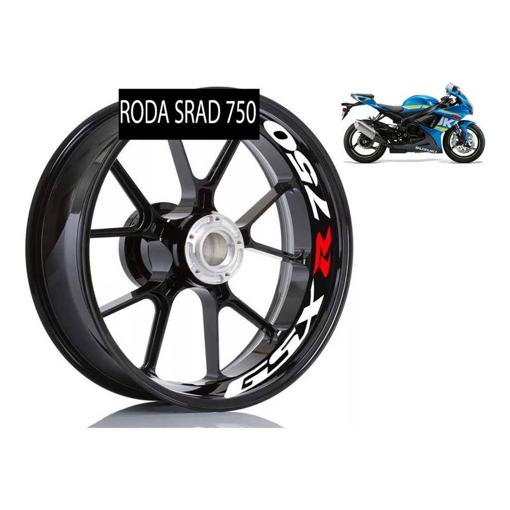 Adesivo Premium Interno Roda Moto Suzuki Gsx R 750 Srad