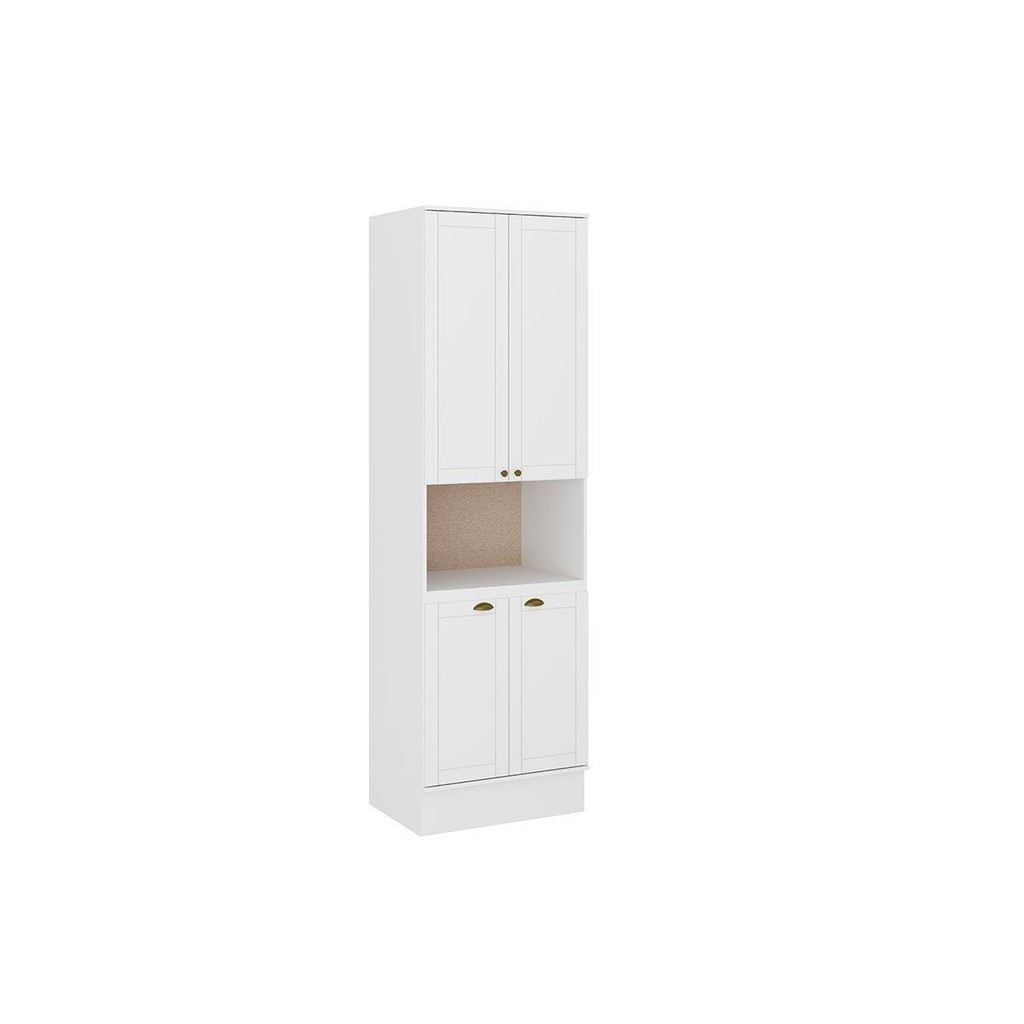 Paneleiro de Cozinha Bella 2617 Torre Quente c/ 1 Forno 4 Portas 70cm Branco - Carraro