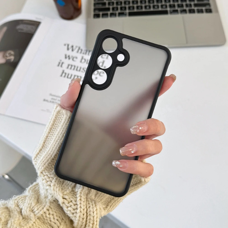 Capa De Telefone Preta Transparente Fosca Para Samsung Galaxy A56 A55 A54 A36 A35 A26 A25 A16 A15 A14 A06 A05 A05S 4G 5G em Oferta na Shopee